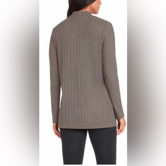 Matty M Ladies' Mock Neck Ribbed Tunic - Picture 3 of 5